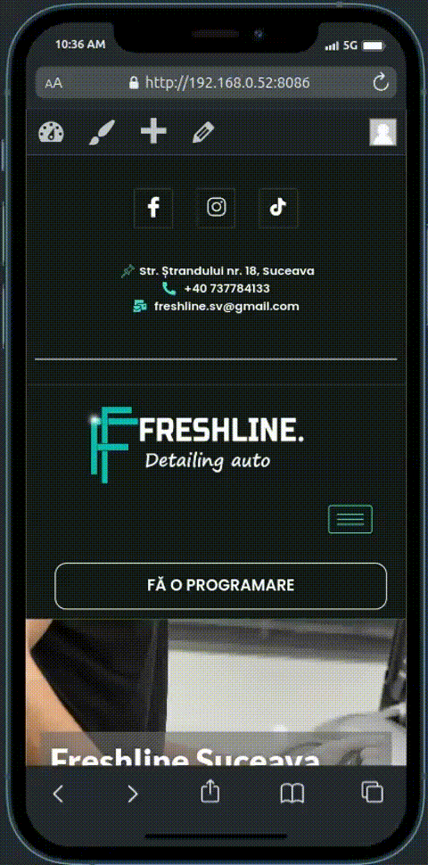 FreshLine Wordpress Presentation Website preview