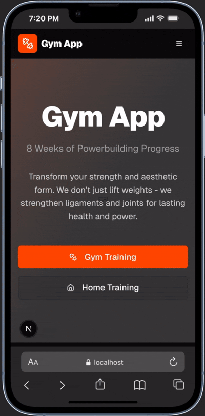 Gym Train Routines App preview